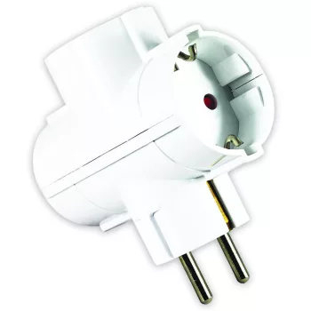 Commel 3-as T elosztó, fehér, 16A, 3500W