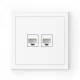 Commel Adria csatlakozóaljzat RJ45, CAT6 süllyesztett fehér  