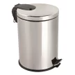 Rozsdamentes acél pedálos szemetes, záródás csillapítóval, 12L, fényes