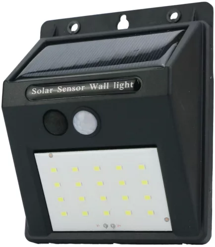 Entac Napelemes Műanyag Lámpa 1.2W SMD 3 mód PIR
