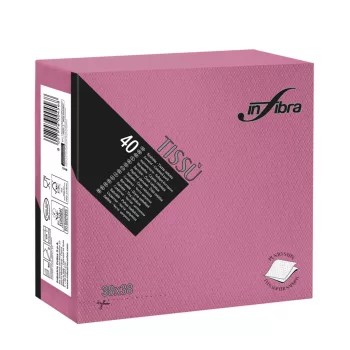 Infibra Szalvéta 38x38cm Fuxia 2 réteg 40 lap/csomag 