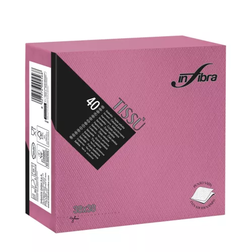 Infibra Szalvéta 38x38cm Fuxia 2 réteg 40 lap/csomag 