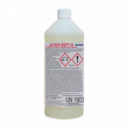Acido-Sept-S fertőtlenítő vízkőoldó 1L