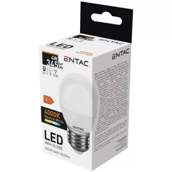 Entac LED Mini Globe E27 4W NW 4000K