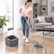 Spin Mop forgófejes felmosószett lapos moppal (vödör + nyél + facsaró + 2 mop)