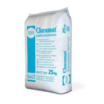 Claramat regeneráló sótabletta vízlágyításhoz 25kg-os