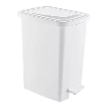   Slim Műanyag pedálos szemetes, fehér, belső vödörrel 25L