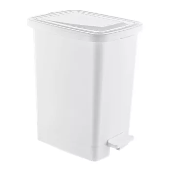   Slim Műanyag pedálos szemetes, fehér, belső vödörrel 15L