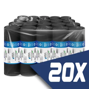   Szemeteszsák fekete 80x120 40mikron 160L 10db/tekercs (20 tekercs)