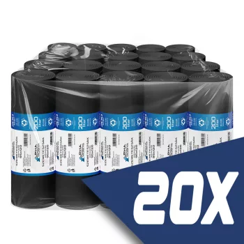   Szemeteszsák fekete 95x120 30mikron 200L 10db/tekercs (20 tekercs)