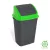 Planet Billenőfedeles szemetes kuka, műanyag, antracit/zöld, 50 L