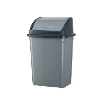   Planet Billenőfedeles szemetes kuka, műanyag, szürke/antracit 9 L