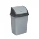 Planet Billenőfedeles szemetes kuka, műanyag, szürke/antracit, 50 L