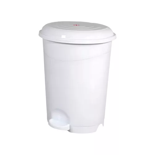 Planet Pedálos szemetes kuka, műanyag, LUXURY fehér, kivehető kosárral, 6L NO2