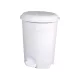 Planet Pedálos szemetes kuka, műanyag, LUXURY fehér, kivehető kosárral, 6L NO2
