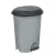 Planet Pedálos szemetes kuka, műanyag, ECO antracit, kivehető kosárral, 6L