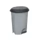 Planet Pedálos szemetes kuka, műanyag, ECO antracit, kivehető kosárral, 6L