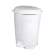 Planet Pedálos szemetes kuka, műanyag, LUXURY fehér, kivehető kosárral, 12L NO3