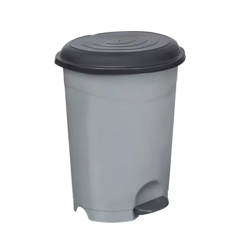 Planet Pedálos szemetes kuka, műanyag, ECO antracit, kivehető kosárral, 12L