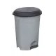 Planet Pedálos szemetes kuka, műanyag, ECO antracit, kivehető kosárral, 12L