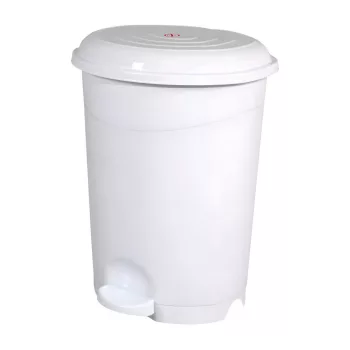   Planet Pedálos szemetes kuka, műanyag, LUXURY fehér, kivehető kosárral, 22L NO4