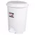 Planet Pedálos szemetes kuka, műanyag, LUXURY fehér, kivehető kosárral, 50L NO5