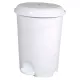 Planet Pedálos szemetes kuka, műanyag, LUXURY fehér, kivehető kosárral, 50L NO5