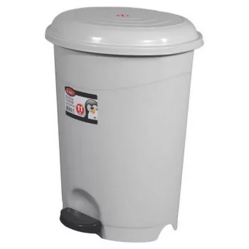   Planet Pedálos szemetes kuka, műanyag, ECO szürke, kivehető kosárral, 50L NO5