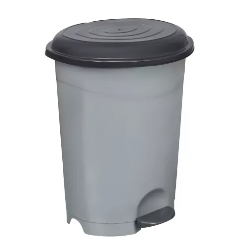 Planet Pedálos szemetes kuka, műanyag, ECO antracit, kivehető kosárral, 50L
