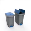 Planet Pelikán Slim pedálos szemetes eco antracit színű, sárga fedéllel 60L