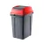 Planet Hippo Billenős Szelektív hulladékgyűjtő szemetes, műanyag, antracit/piros, 50L