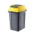 Planet Hippo Billenős Szelektív hulladékgyűjtő szemetes, műanyag, antracit/sárga, 50L