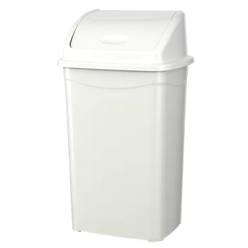 Planet Billenőfedeles szemetes kuka, műanyag, fehér, 70 L