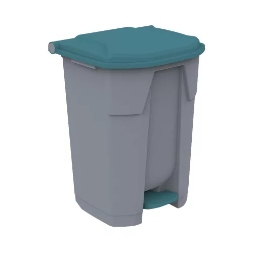 Uctem szelektív hulladékgyűjtő konténer, műanyag, pedálos, zöld/szürke 50L
