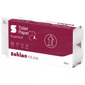   Satino Wepa HiLine supersoft toalettpapír, 4 rétegű, 150 lapos, 8 tekercs/csomag