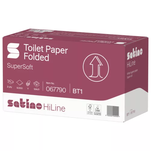 Satino Wepa HiLine hajtogatott toalettpapír cellulóz 2 réteg, 9,8x21cm, 30x300 lap