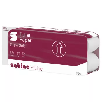   Satino Wepa HiLine supersoft toalettpapír 3 rétegű, fehér, 250 lap, 8 tek/csg