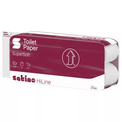 Satino Wepa HiLine supersoft toalettpapír 3 rétegű, fehér, 250 lap, 8 tek/csg