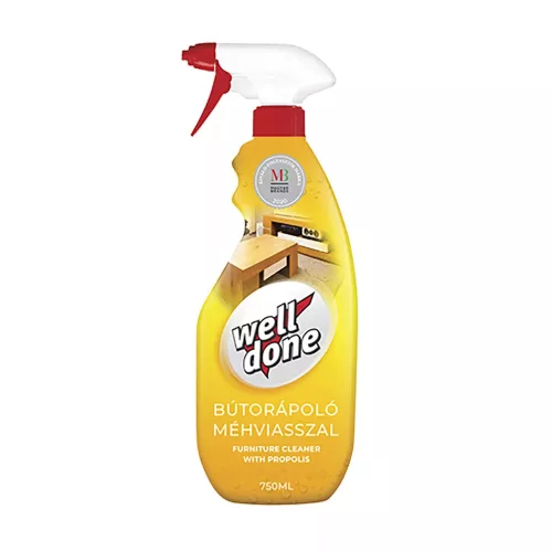 Well Done bútorápoló spray méhviasszal – fa és laminált felületekre